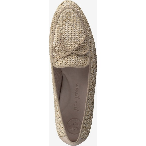NWT Paul Green Robbie Raffia Loafers Natural Beige Slip On Flats Size 7 $379 - Picture 6 of 10